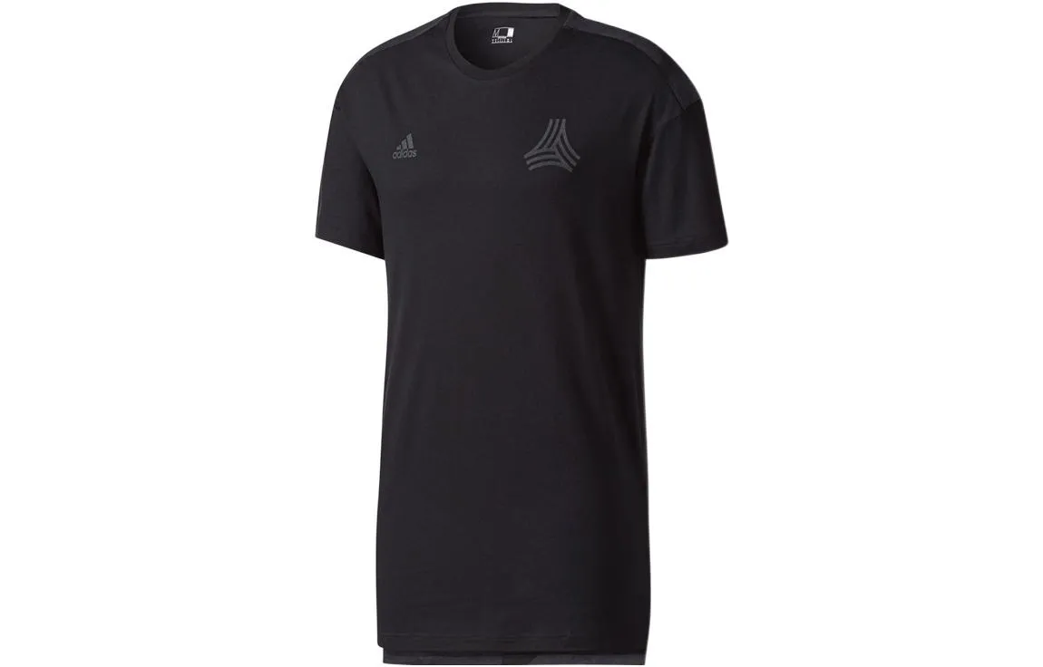 Adidas T-Shirts Men's Black Crew Neck Moderate Straight Fit