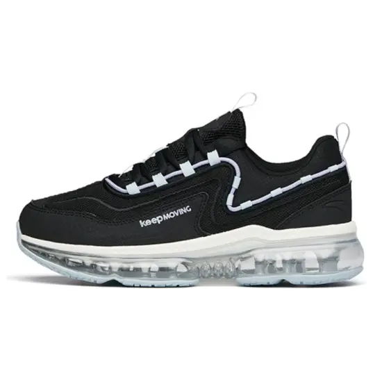 Anta Cushioning Anti-Slip And Wear-Resistant Breathable Rebound Low-Top Running Shoes Women's Black Blue Purple
