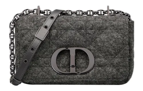 DIOR Felt Handheld Shoulder Bag, Crossbody Bag Small Women's Gray
