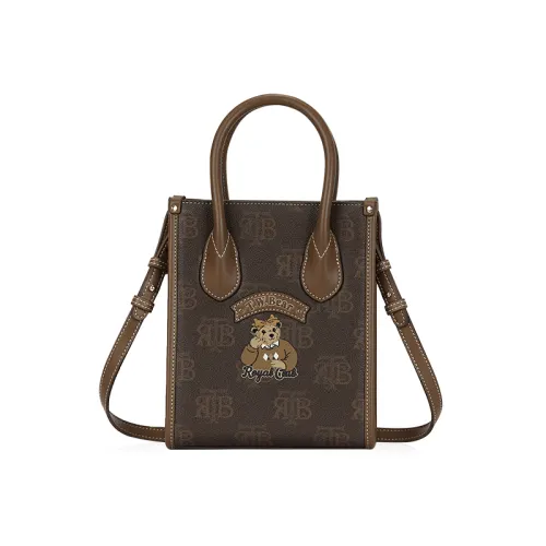 Teenie Weenie PVC Tote Bag, Shopping Bag, Crossbody Bag, Handbag Medium Women's Mocha/Caramel Brown