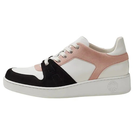 HERMES Skateboard Shoes Women's Low-Top White Black Pink