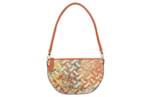 Burberry Olympia Calfskin One Shoulder Handbag Women's Multicolor