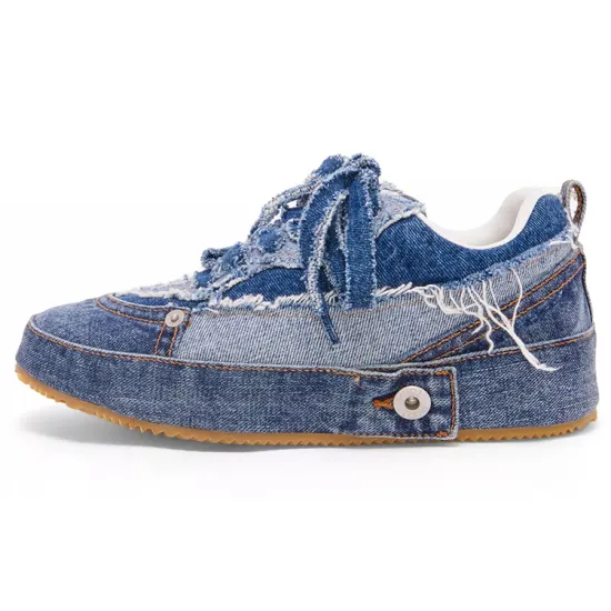 LOEWE Skateboard Shoes Women's Low-Top Denim Blue