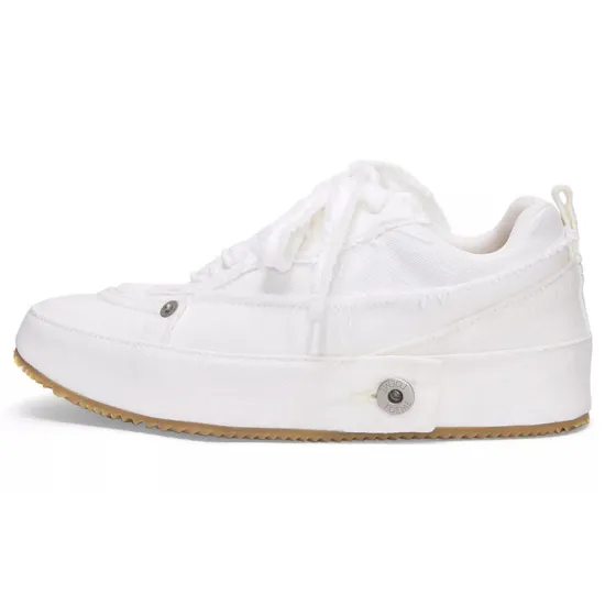 LOEWE Skateboard Shoes Women's Low-Top Cotton White