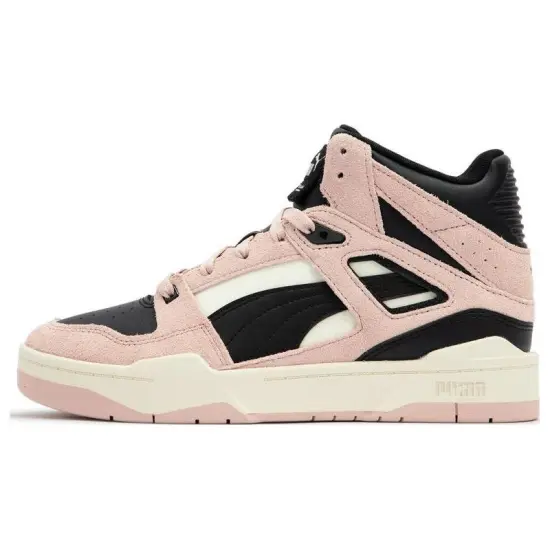 PUMA Slipstream Skateboarding Shoes Women's Mid-top Pink/white/black