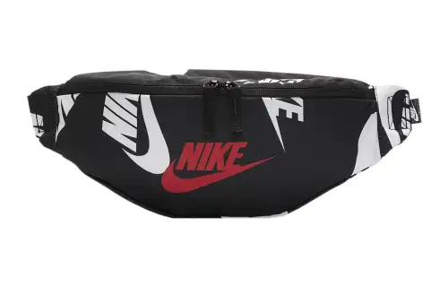 Nike Heritage Fabric Crossbody Bag, Fanny Pack Regular Unisex Black