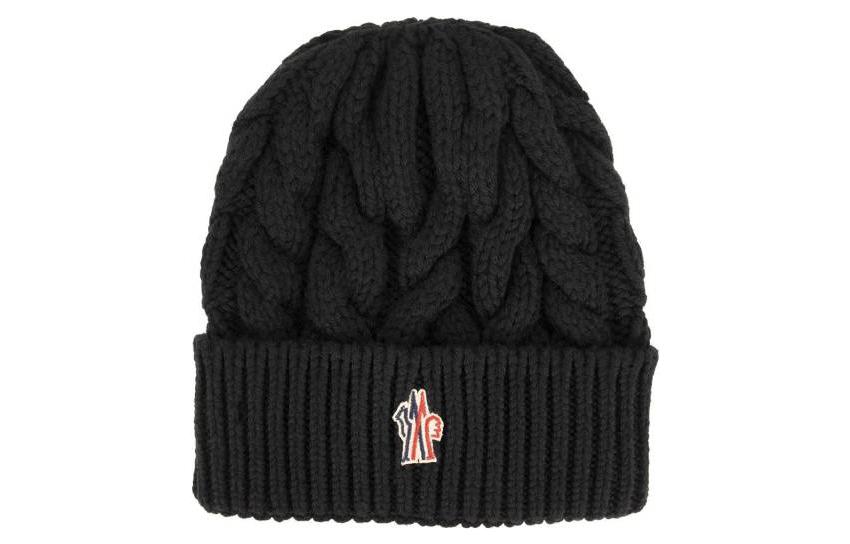 Женская шапка Moncler (черная)