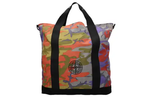 STONE ISLAND Nylon Tote Bag, Shopping Bag, Shoulder Bag, Crossbody Bag, Handbag Regular Men's Multicolor