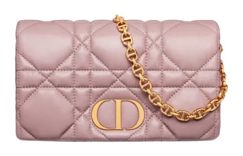 DIOR Caro Cow Leather Shoulder Bag, Crossbody Bag Women's Pink