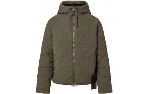 Louis Vuitton 2010s flower-quilted hooded jacket