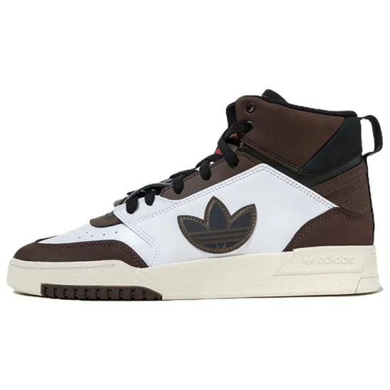 Adidas Originals Drop Step Skateboard Shoes Unisex High-top White/Brown