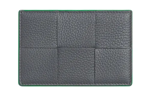 Bottega Veneta Cow Leather Card Holder Men's Gray