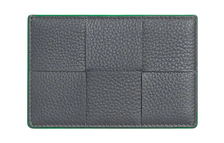 Bottega Veneta Cow Leather Card Holder Men's Gray