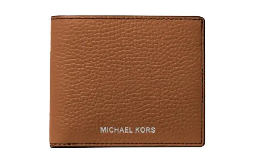 MICHAEL KORS Hudson Pebbled Leather Slim Billfold Wallet