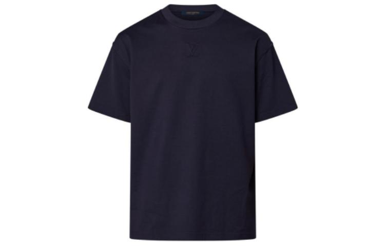 Мужская футболка Louis Vuitton Logo Tee (темно-черная)