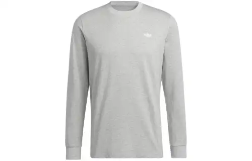 Adidas Originals T Shirts Men's Gray Crew Neck Moderate Straight Fit