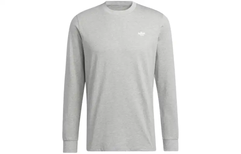 Adidas Originals T Shirts Men's Gray Crew Neck Moderate Straight Fit