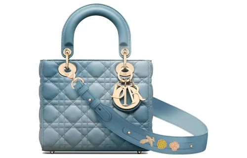 DIOR Lady Dior Sheepskin Handbag Shoulder Bag, Crossbody Bag, Handbag Small Women's Denim Blue