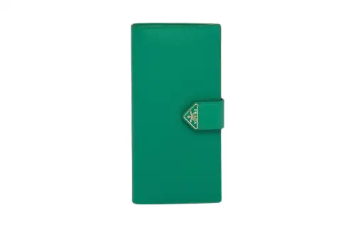 PRADA Saffiano Leather Wallet Women's Green