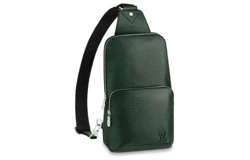 LOUIS VUITTON Avenue Taiga Cow Leather Sling Bag, Crossbody Bag, Shoulder Bag Men's Jasper