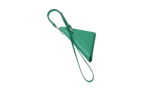 PRADA Leather Key Pouch Women's Green