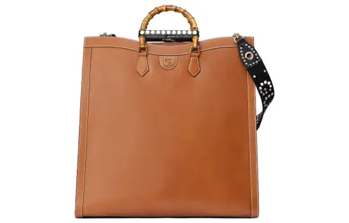 GUCCI Diana Leather Shoulder Bag, Crossbody Bag, Handbag Men's Brown