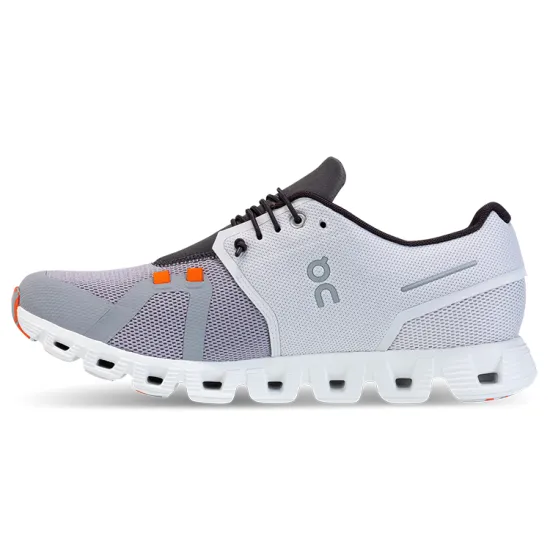 On Cloud 5 Fuse Cushioning Breathable Low Top Casual Shoes Men's White Alloy Gray