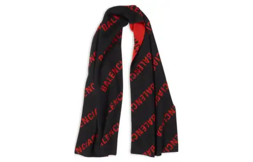 Balenciaga Knit Scarves Women's Black