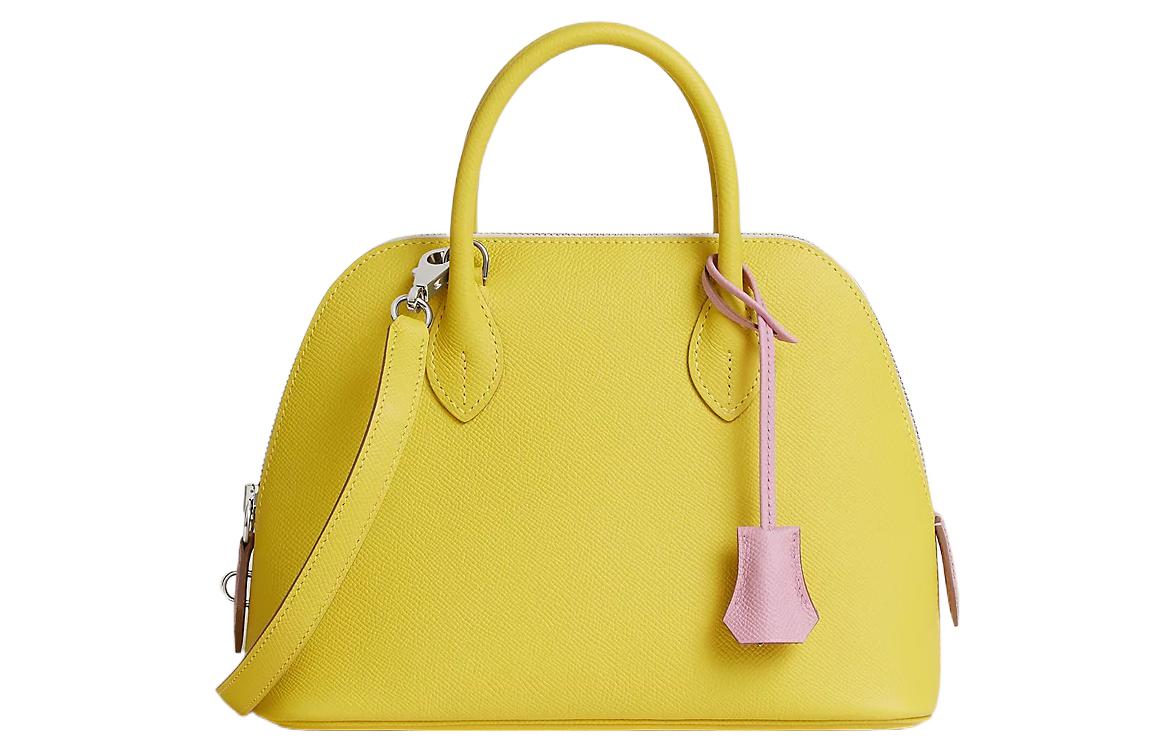 HERMES Bolide Epsom Calfskin Bowling Bag, Shoulder Bag, Crossbody Bag, Handbag Regular Women's Lemon