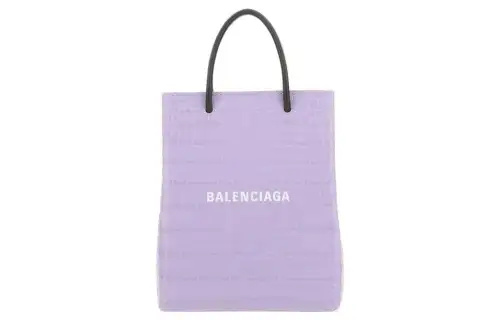 Balenciaga Logo Print Embossed Tote Bag