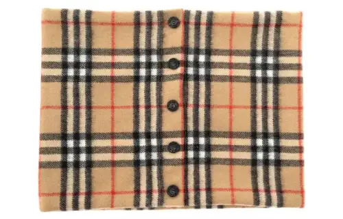 Vintage Check-pattern cashmere snood