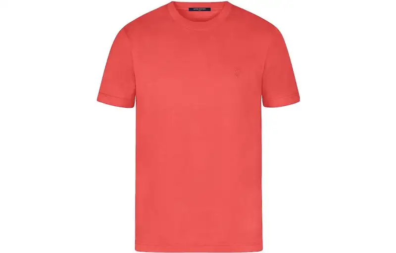 LOUIS VUITTON New Quarterly Products Of LV T Shirts Men's Coral Crew Neck