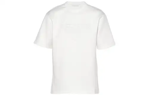 PRADA T Shirts Men's White Crew Neck Moderate Straight Fit