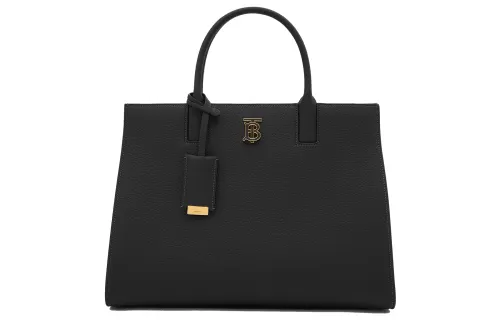 Burberry Frances Grain Calfskin Tote Bag, Shopping Bag, Shoulder Bag, Crossbody Bag, Handbag Small Women's Black