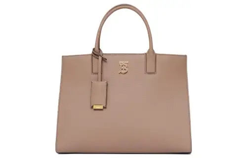 Burberry Frances Calfskin Shoulder Bag, Crossbody Bag, Handbag Small Women's Light Umber