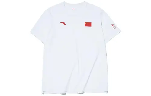 ANTA T Shirts Men's White Crew Neck Moderate Straight Fit