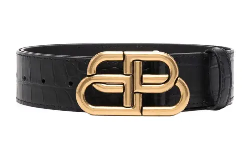 Balenciaga Cow Leather Belts Men's Width 4cm