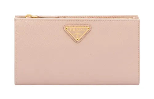 PRADA Saffiano Leather Wallet Large Women's Pink