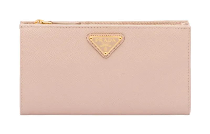 PRADA Saffiano Leather Wallet Large Women's Pink