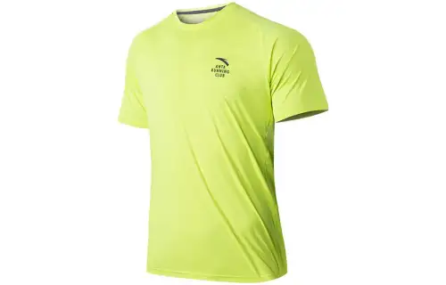 ANTA Variety Training Collection T Shirts Men's Yellow Crew Neck Moderate Straight Fit