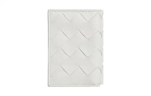 Bottega Veneta Cow Leather Wallet Small Men's White