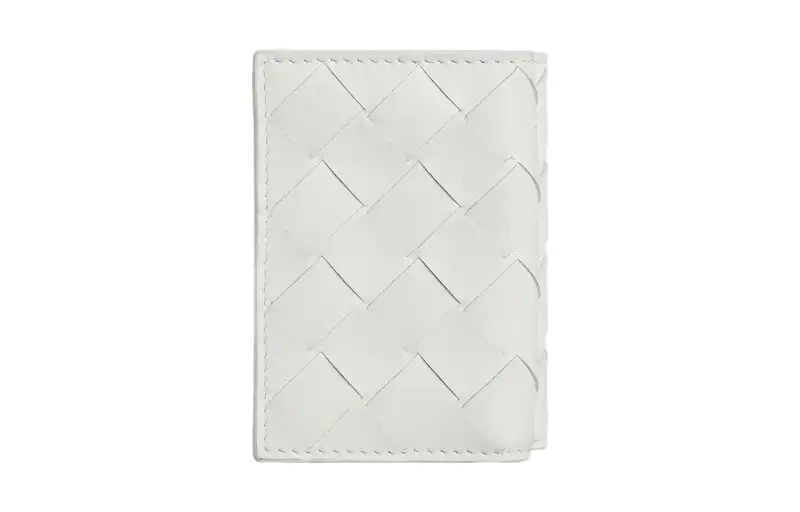 Bottega Veneta Cow Leather Wallet Small Men's White