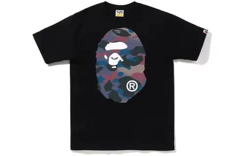 Bape Grid Camo Big Ape Head Tee