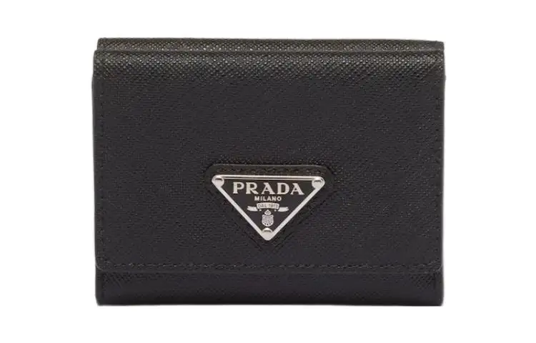 PRADA Saffiano Leather Wallet Small Men's Black