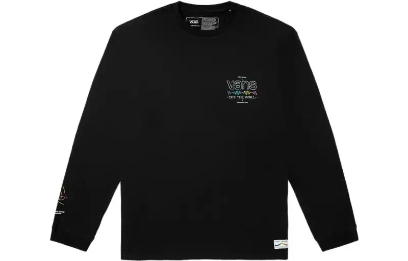 Vans Drop Shoulder Sleeve T Shirt Unisex Black