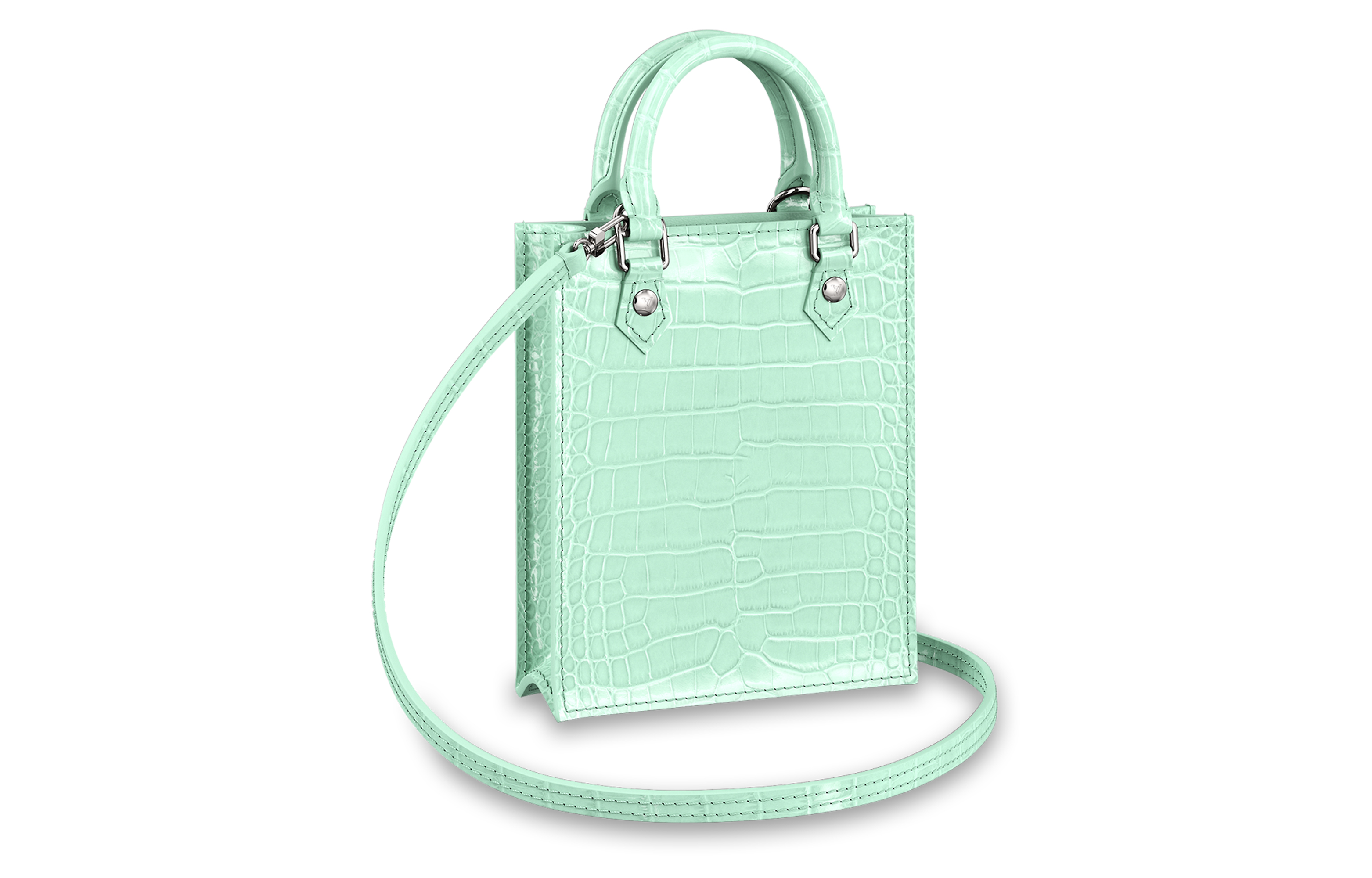 LOUIS VUITTON Petit Sac Plat Crocodile Leather Sheet Music Bag, Handbag, Shoulder Bag, Crossbody Bag Small Women's