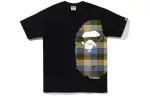Bape Block Check Side Big Ape Head Tee FW22