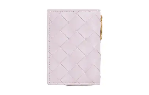 Bottega Veneta Sheepskin Card Holder, Wallet Small Women's Light Pink