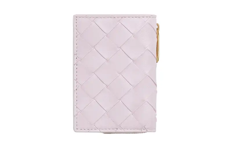 Bottega Veneta Sheepskin Card Holder, Wallet Small Women's Light Pink