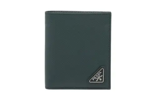 PRADA Saffiano Leather Wallet Men's Emerald Green